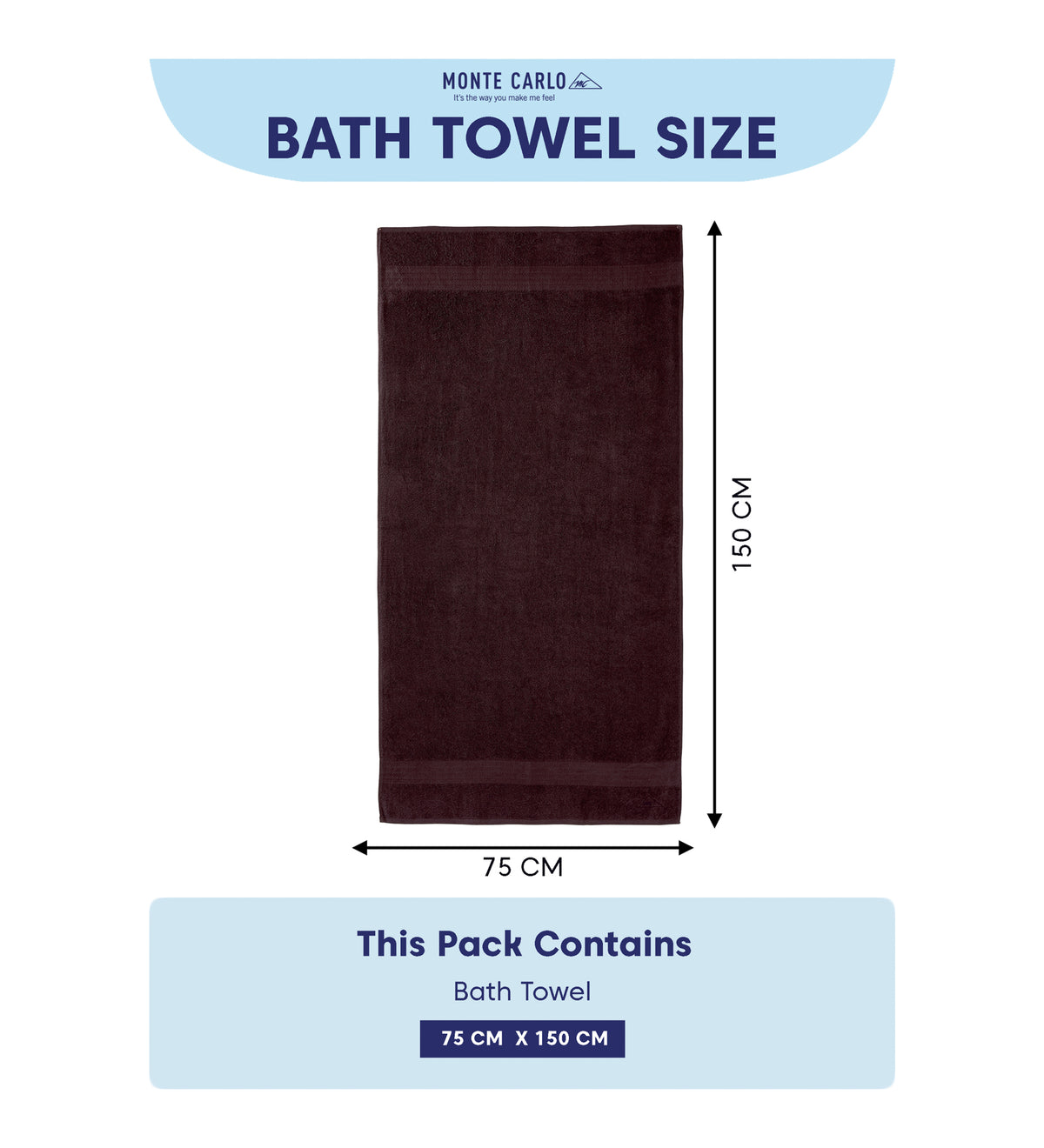 Maroon Pure Cotton Solid 380 GSM Bath Towel 1 Piece (Jazz Collection)