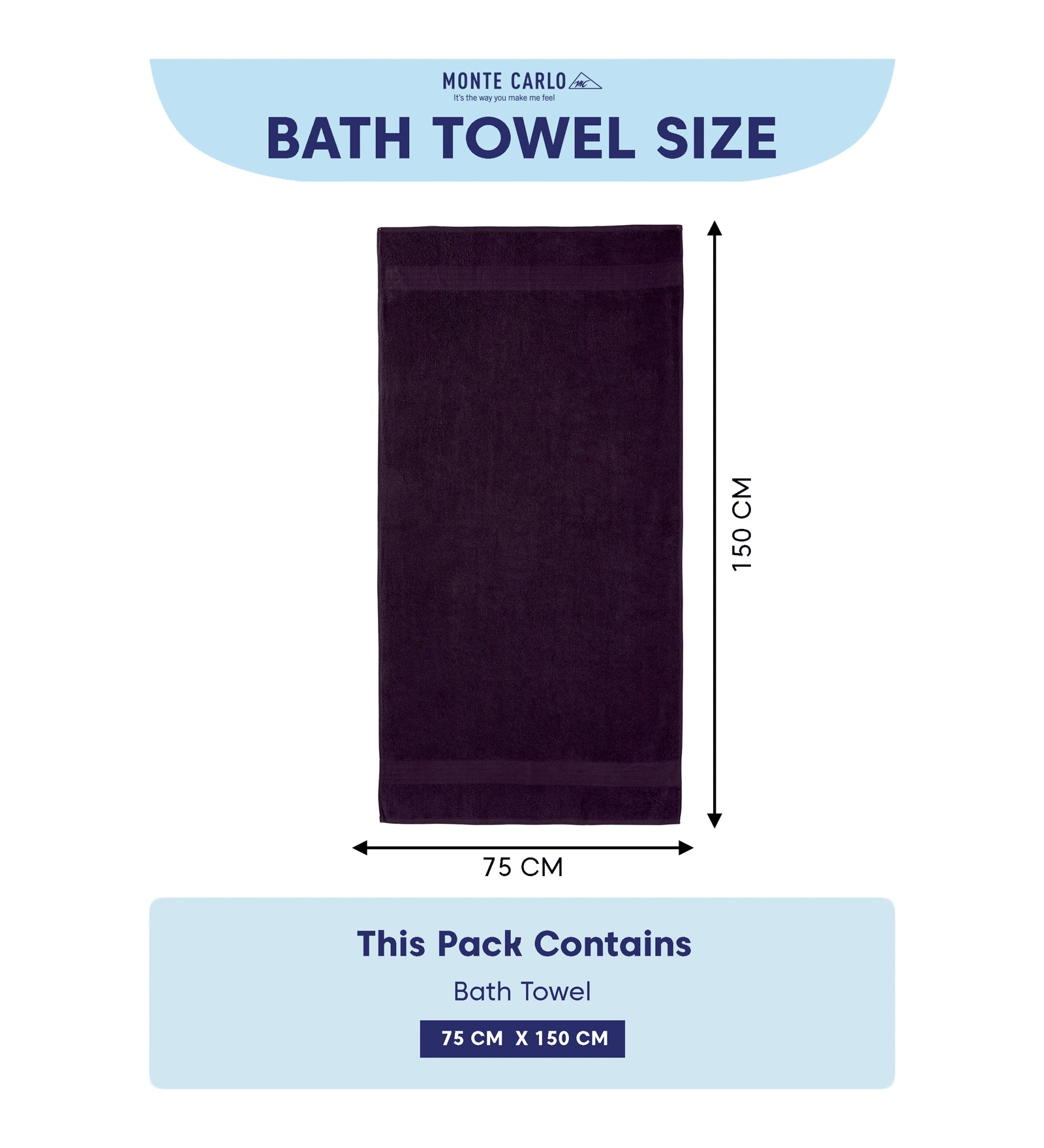 Purple Pure Cotton Solid 380 GSM Bath Towel 1 Piece (Jazz Collection)