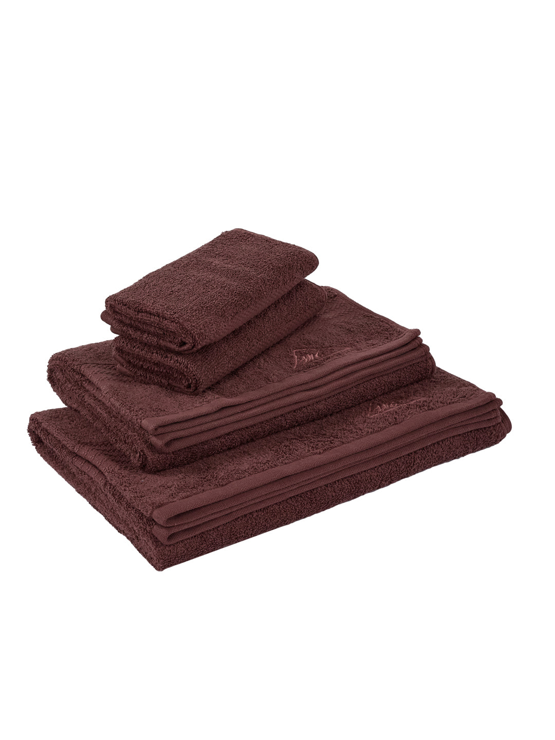Brown 100% Cotton Solid 380 GSM Bath Towel Jazz 4 Pc Set Gifting Box Pack