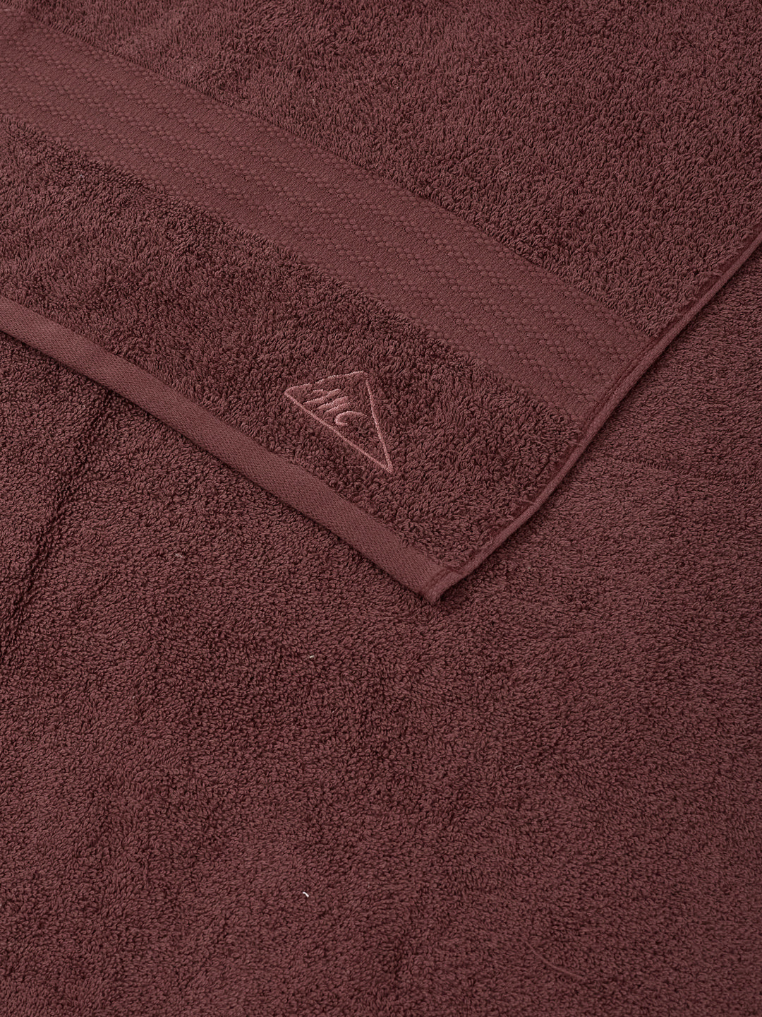Brown 100% Cotton Solid 380 GSM Bath Towel Jazz 4 Pc Set Gifting Box Pack