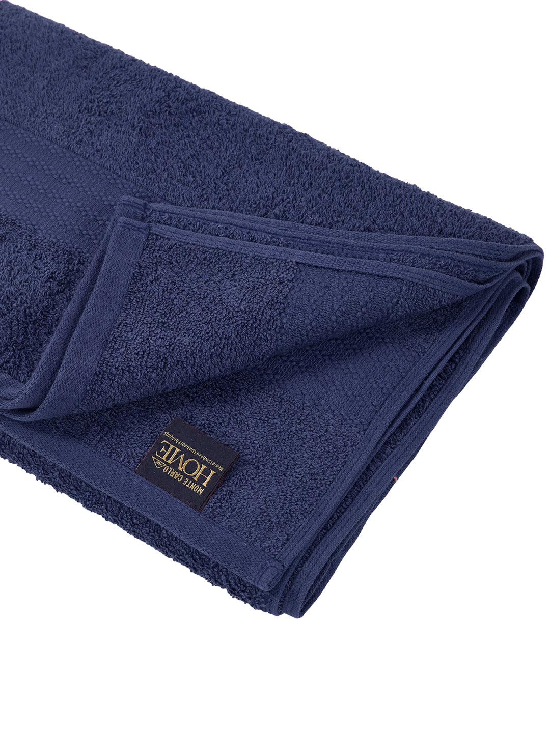 Insignia Blue 100% Cotton Solid 380 GSM Bath Towel Jazz 4 Pc Set Gifting Box Pack