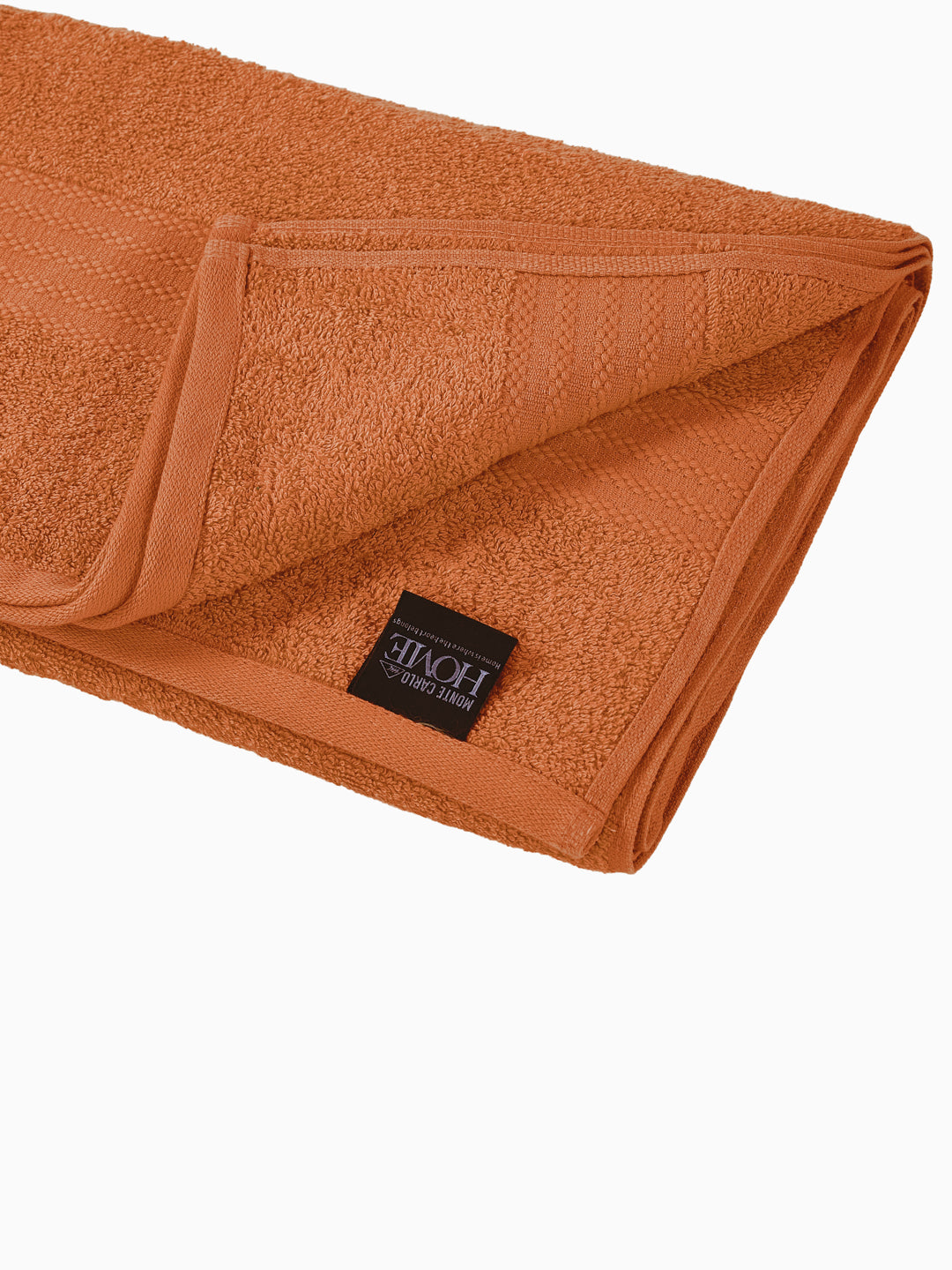 Orange 100% Cotton Solid 380 GSM Bath Towel Jazz 4 Pc Set Gifting Box Pack