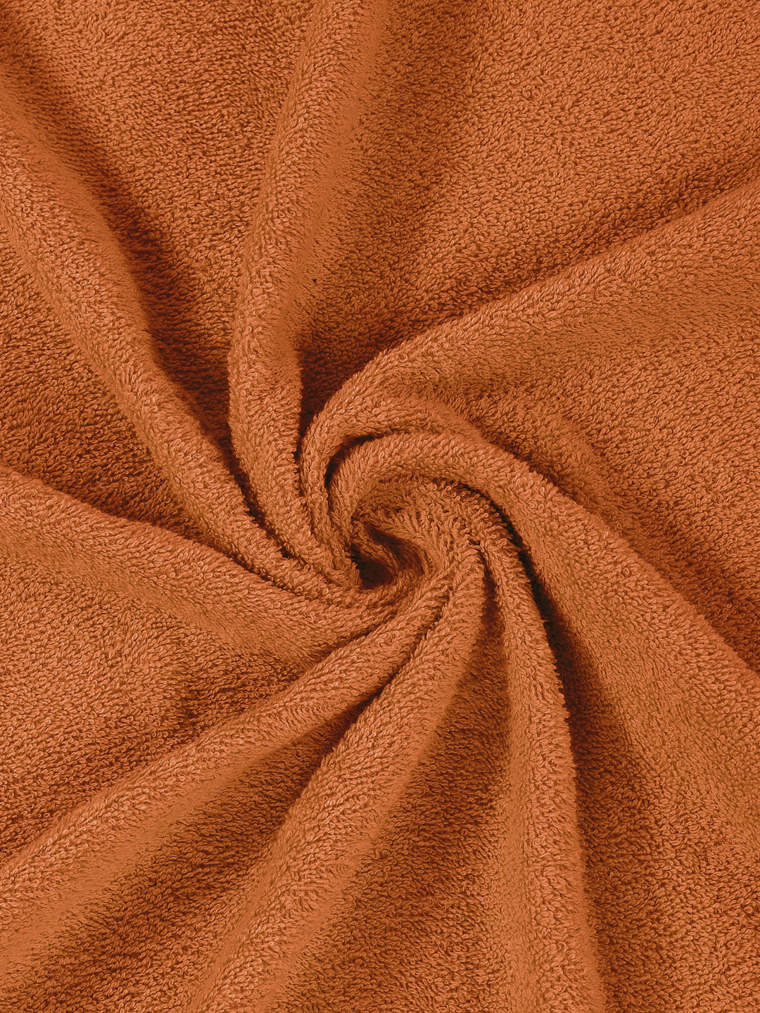Orange 100% Cotton Solid 380 GSM Bath Towel Jazz 4 Pc Set Gifting Box Pack