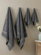Grey 100% Cotton Solid 380 GSM Bath Towel Jazz 4 Pc Set Gifting Box Pack