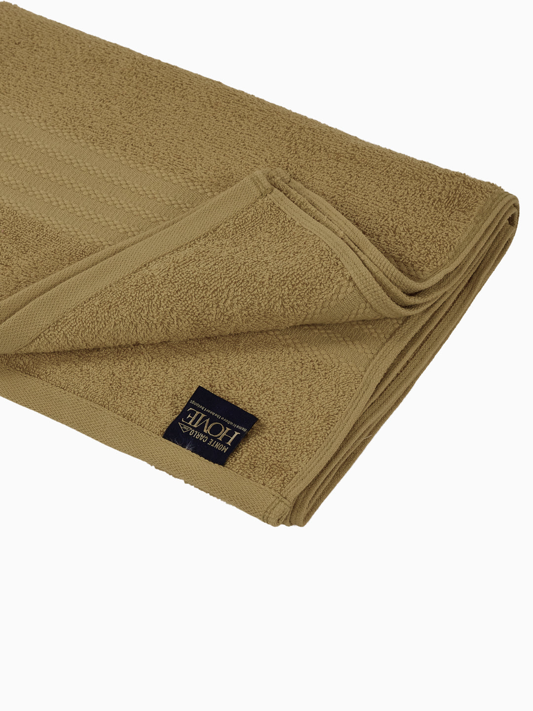 Khaki 100% Cotton Solid 380 GSM Bath Towel Jazz 4 Pc Set Gifting Box Pack