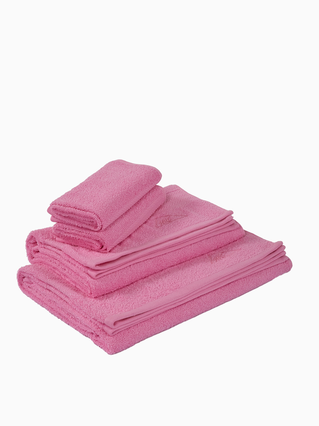 Pink 100% Cotton Solid 380 GSM Bath Towel Jazz 4 Pc Set Gifting Box Pack