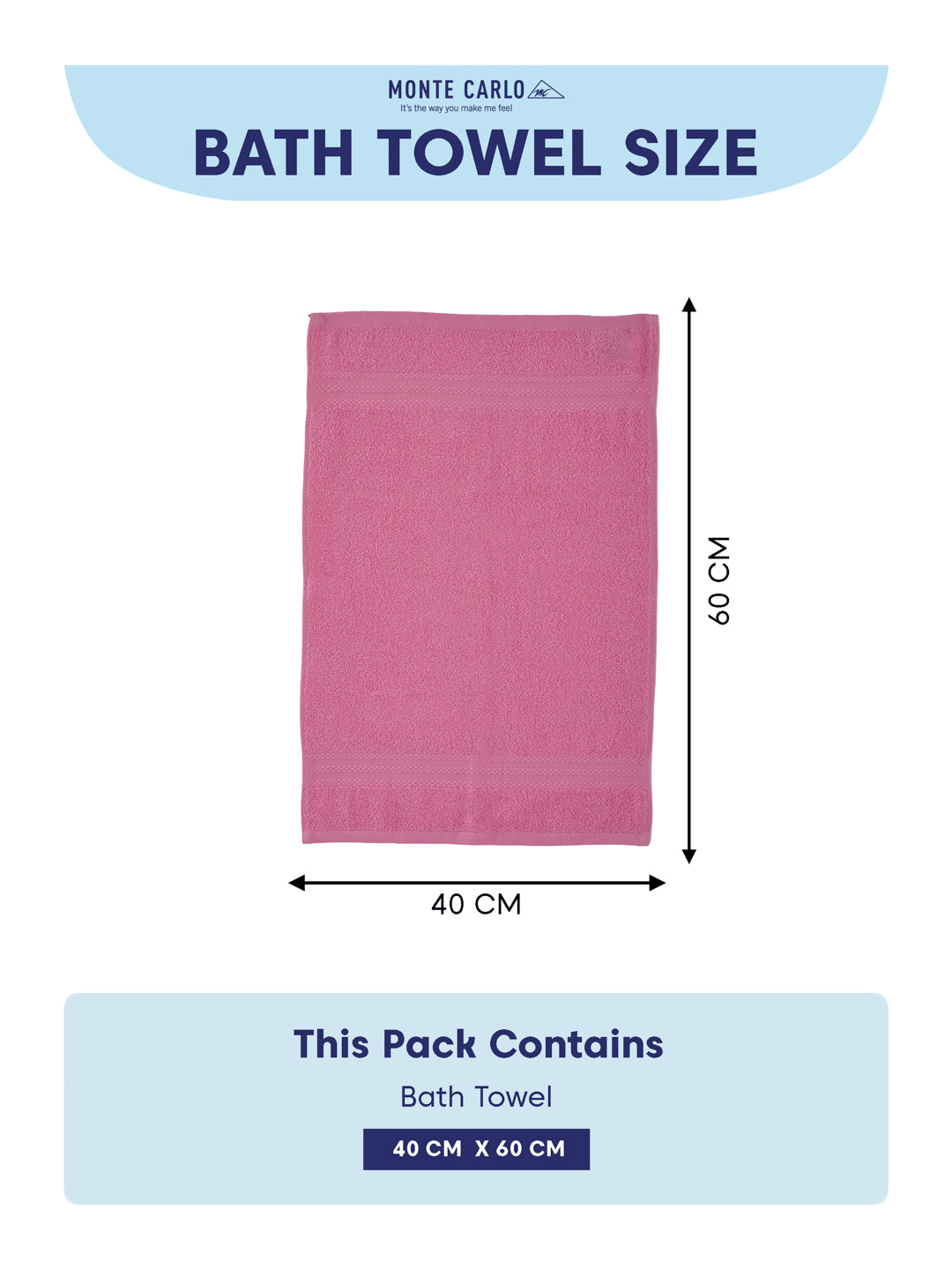 Pink 100% Cotton Solid 380 GSM Bath Towel Jazz 4 Pc Set Gifting Box Pack