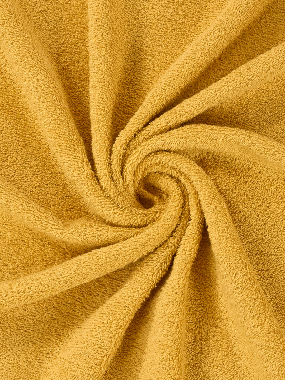 Mustard Yellow 100% Cotton Solid 380 GSM Bath Towel Jazz 4 Pc Set Gifting Box Pack