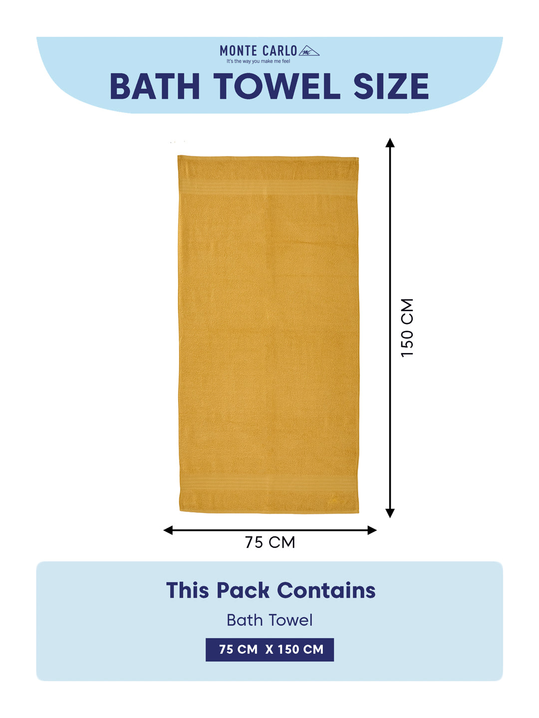 Mustard Yellow 100% Cotton Solid 380 GSM Bath Towel Jazz 4 Pc Set Gifting Box Pack