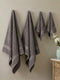 Grey 100% Cotton Solid 380 GSM Bath Towel Jazz 4 Pc Set Gifting Box Pack