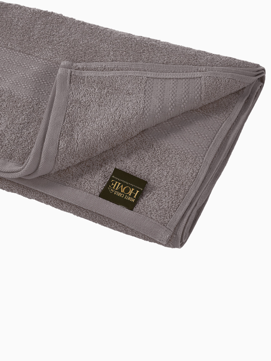 Grey 100% Cotton Solid 380 GSM Bath Towel Jazz 4 Pc Set Gifting Box Pack