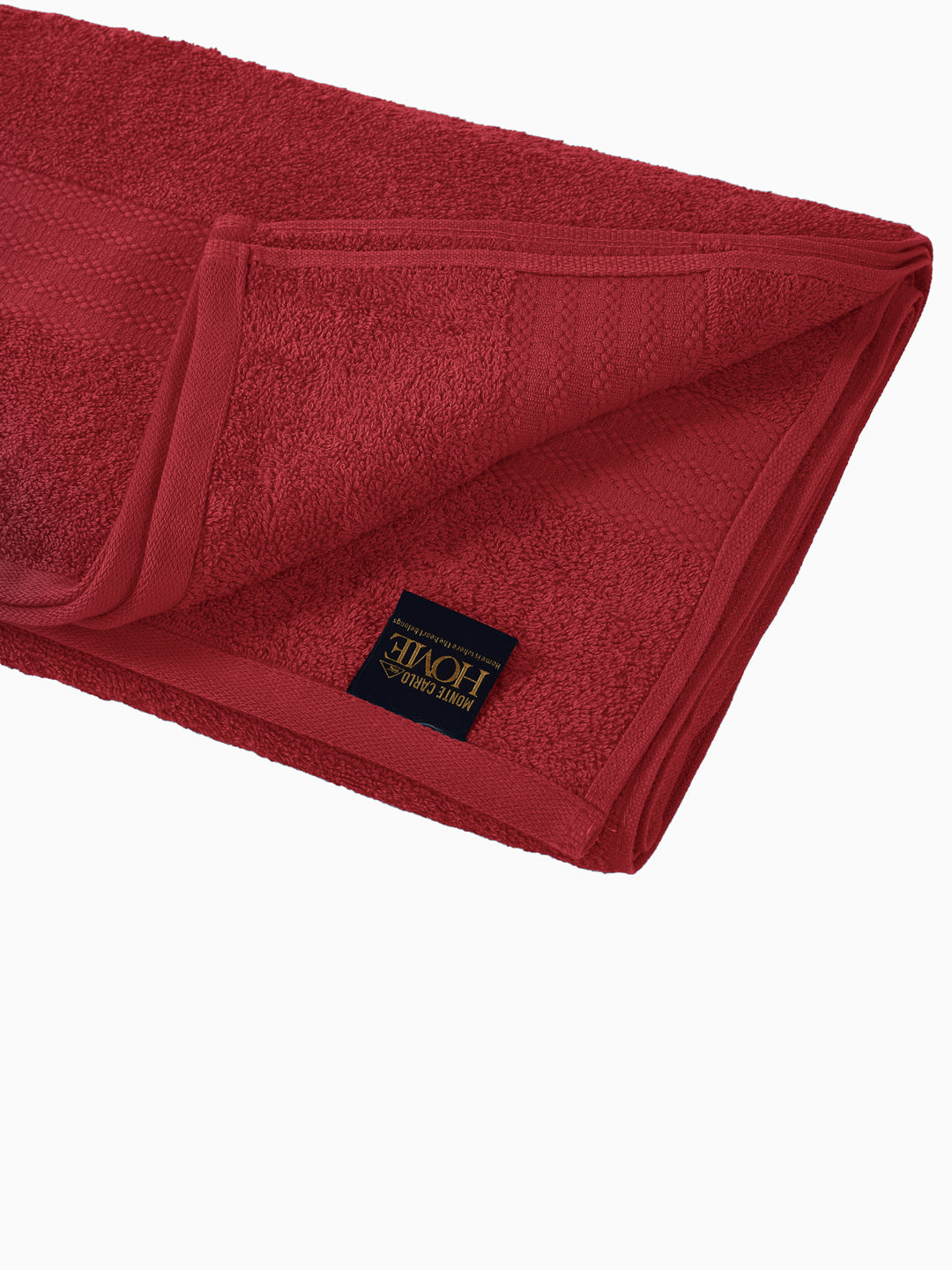 Red 100% Cotton Solid 380 GSM Bath Towel Jazz 4 Pc Set Gifting Box Pack