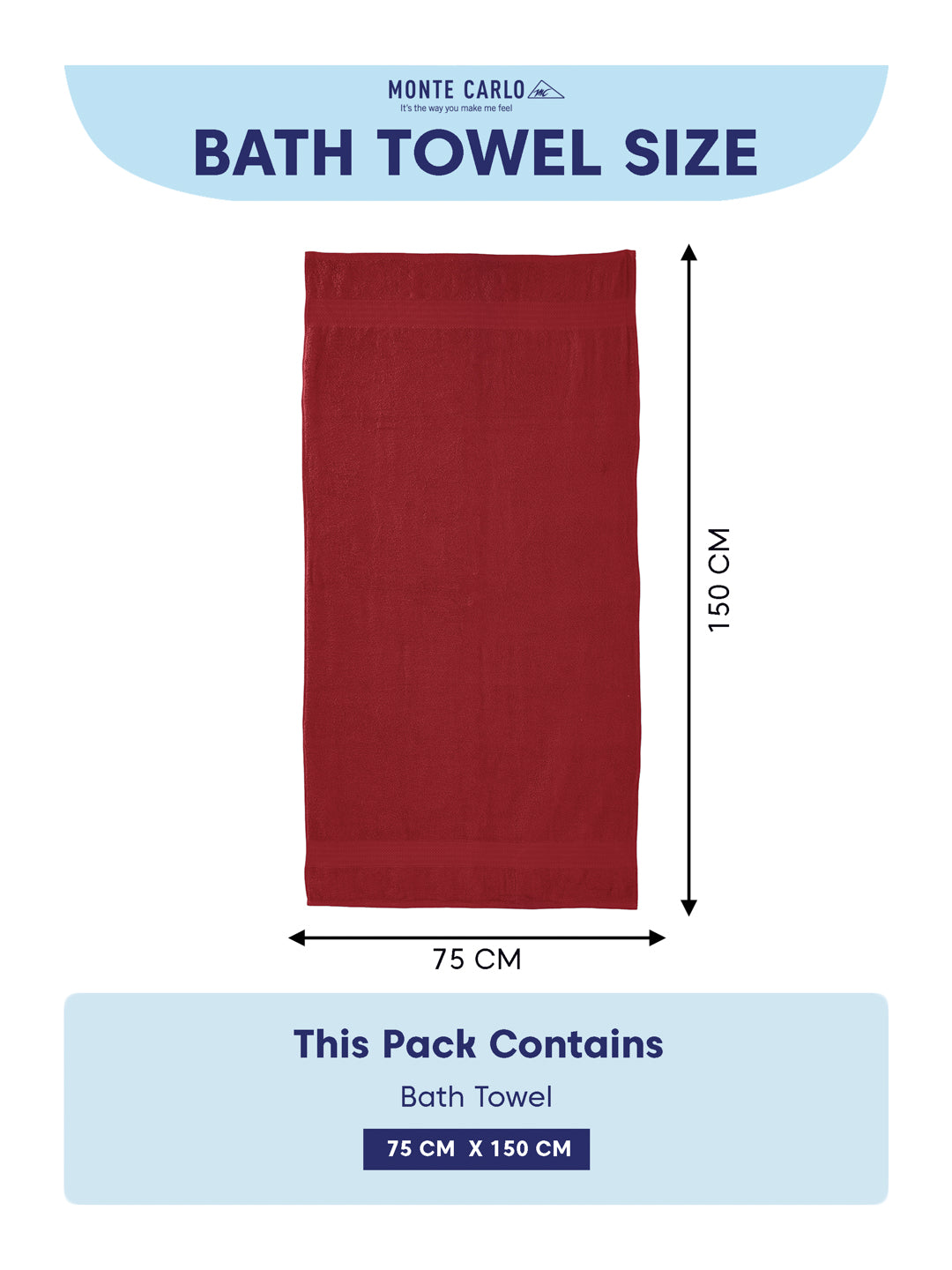 Red 100% Cotton Solid 380 GSM Bath Towel Jazz 4 Pc Set Gifting Box Pack