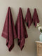 Maroon 100% Cotton Solid 380 GSM Bath Towel Jazz 4 Pc Set Gifting Box Pack
