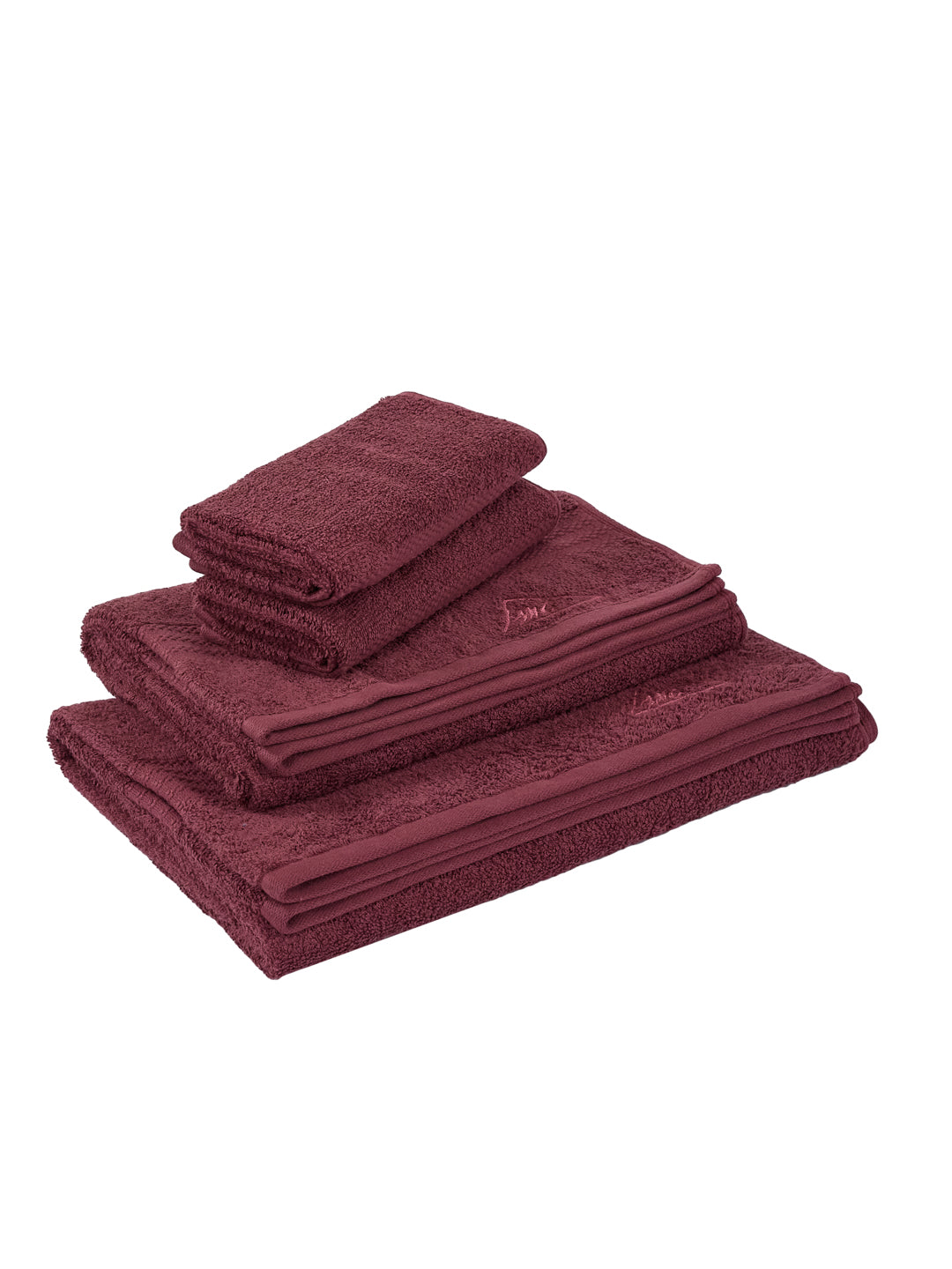 Maroon 100% Cotton Solid 380 GSM Bath Towel Jazz 4 Pc Set Gifting Box Pack