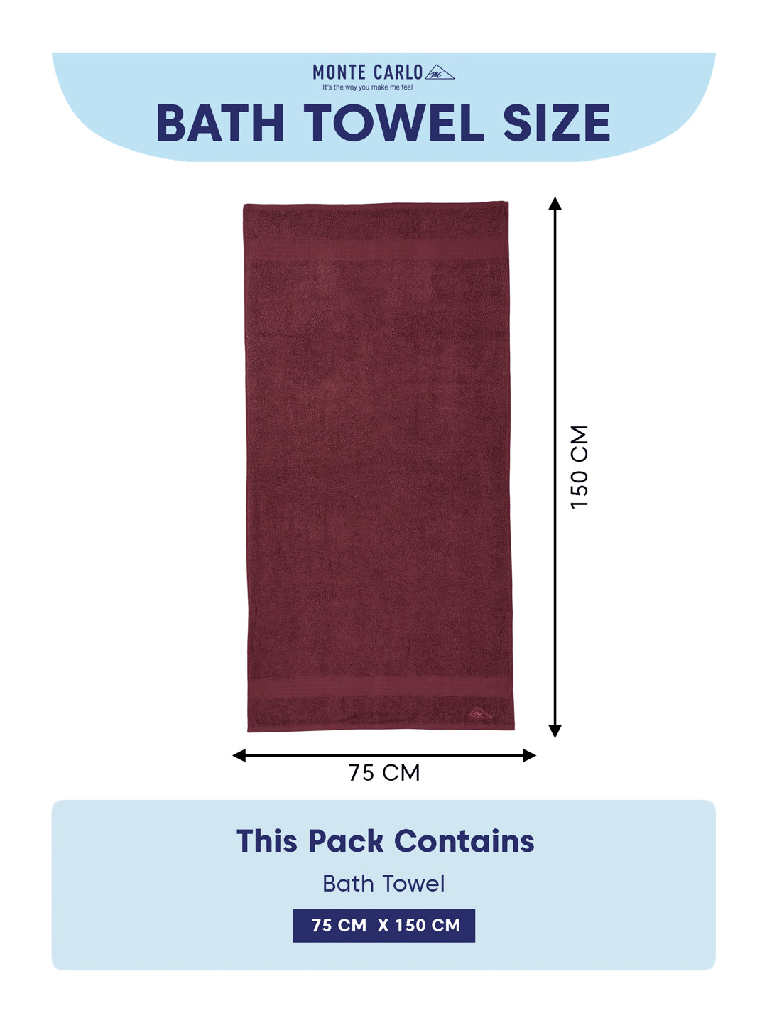 Maroon 100% Cotton Solid 380 GSM Bath Towel Jazz 4 Pc Set Gifting Box Pack