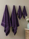 Purple 100% Cotton Solid 380 GSM Bath Towel Jazz 4 Pc Set Gifting Box Pack