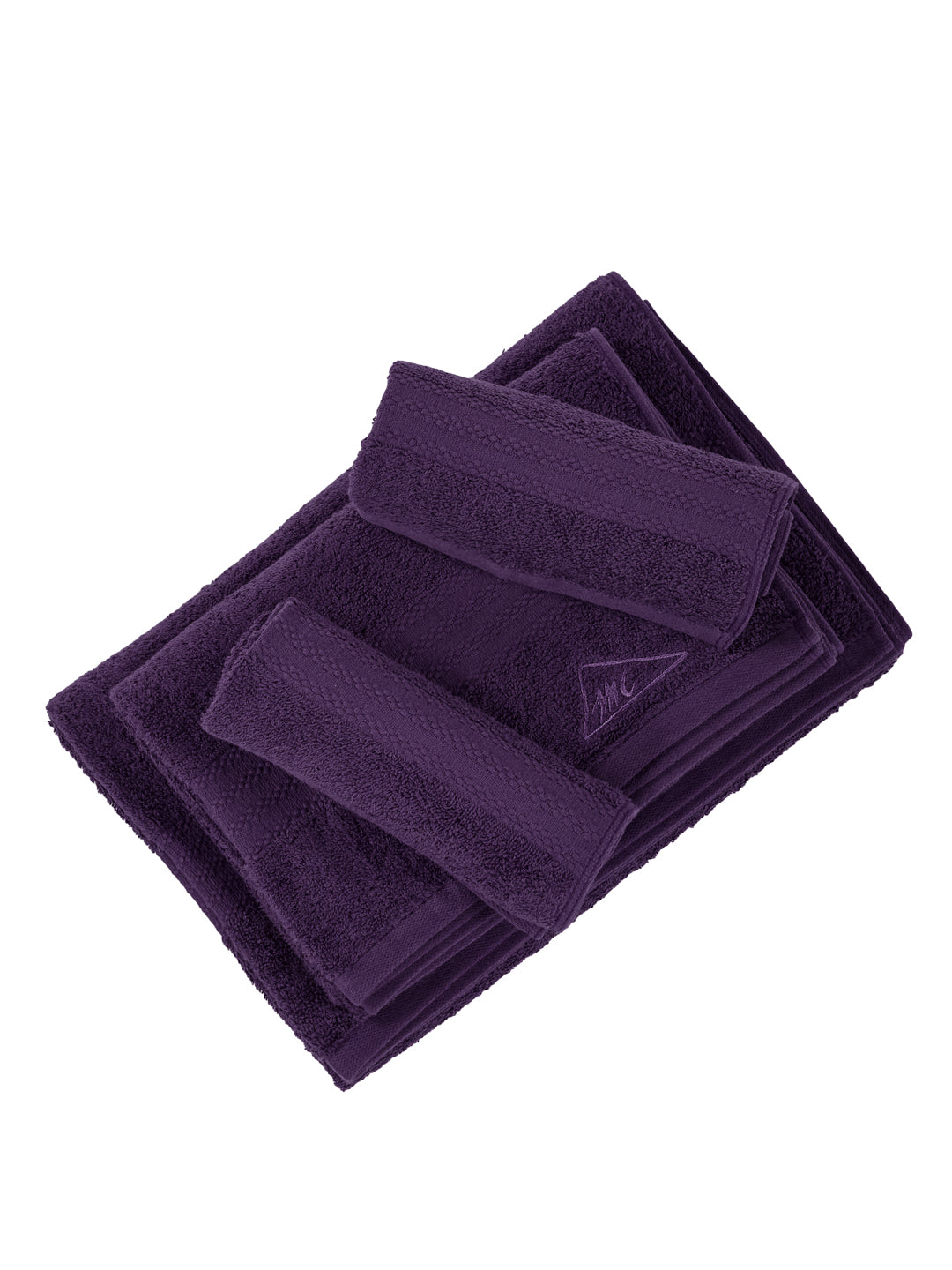 Purple 100% Cotton Solid 380 GSM Bath Towel Jazz 4 Pc Set Gifting Box Pack