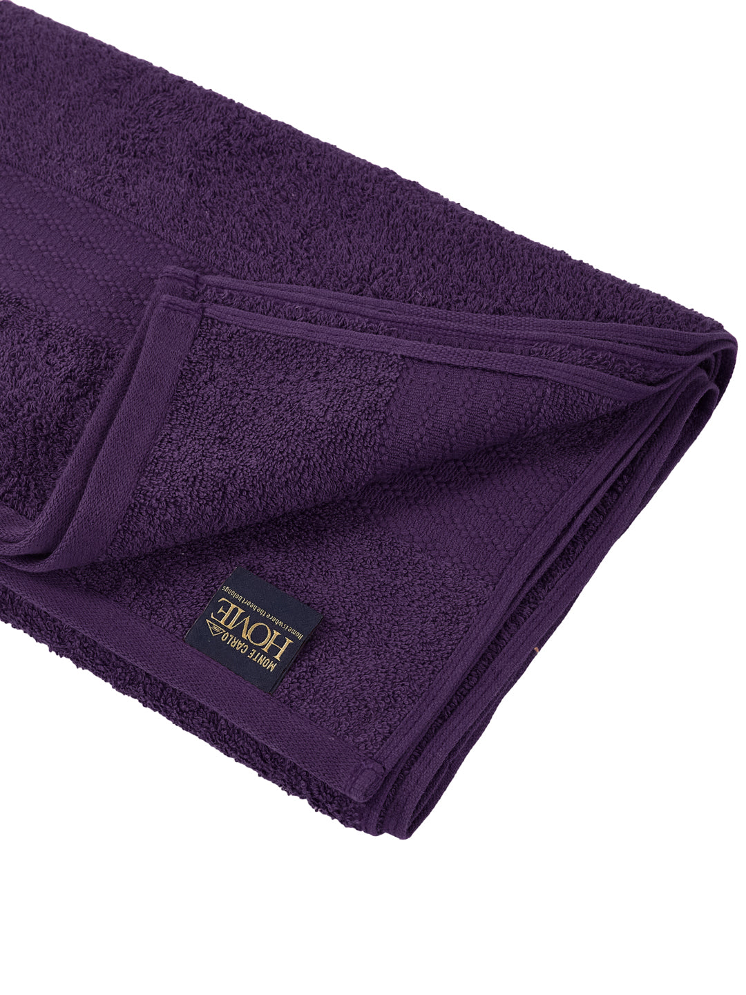 Purple 100% Cotton Solid 380 GSM Bath Towel Jazz 4 Pc Set Gifting Box Pack