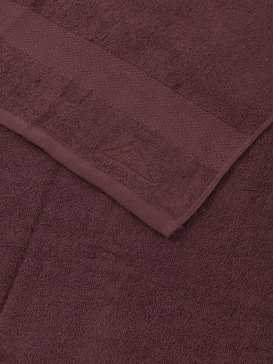 Essential Maroon 100% Cotton Solid 380 GSM Bath Towel Jazz Small 1 Pc Pvc Pack