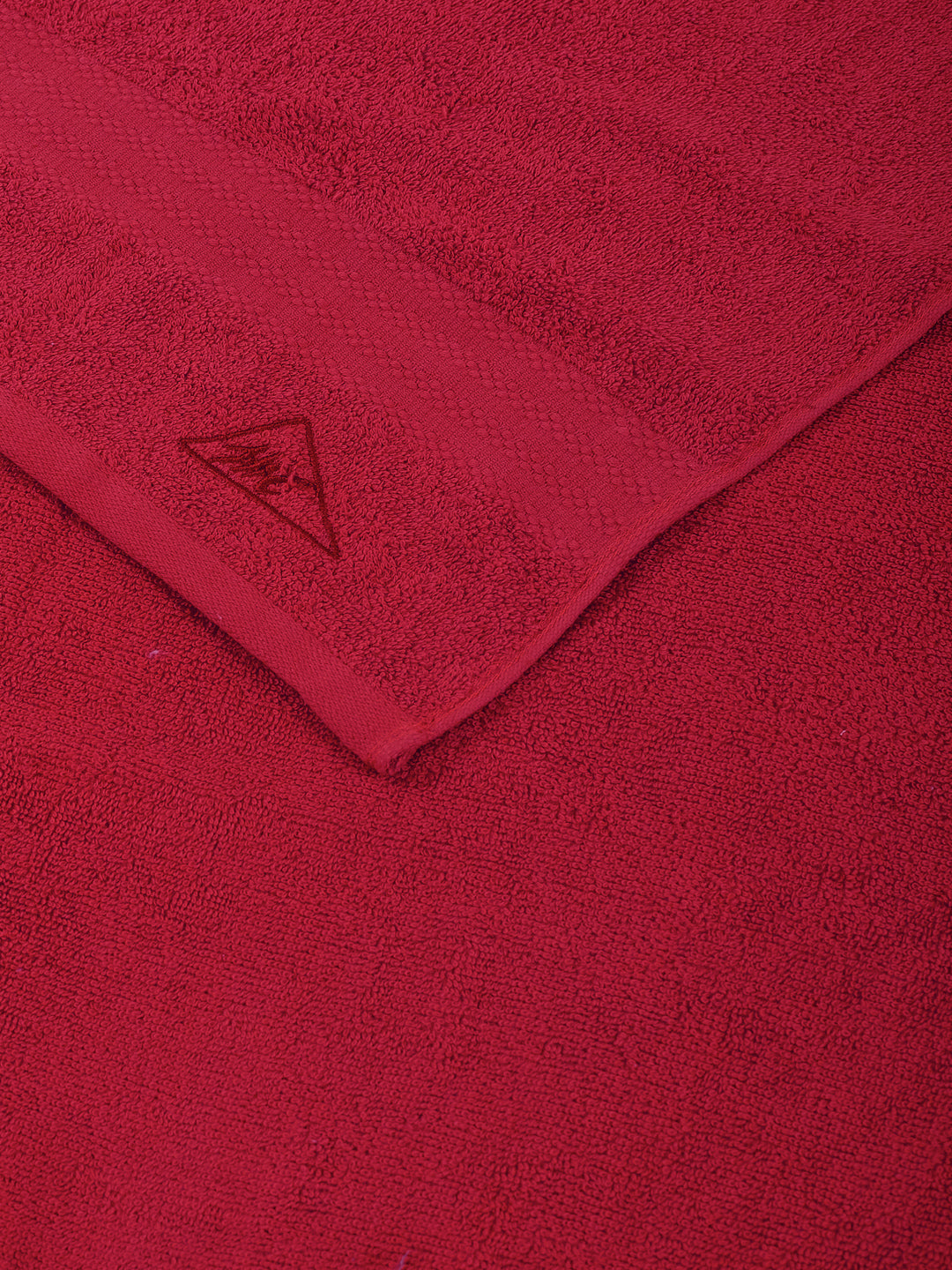 Essential Rose Red 100% Cotton Solid 380 GSM Bath Towel Jazz Small 1 Pc Pvc Pack