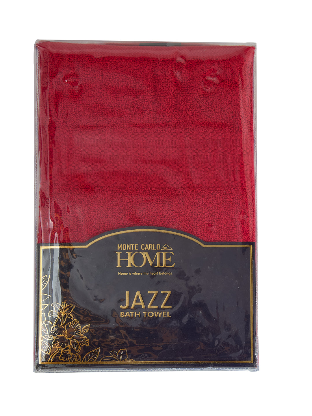 Essential Rose Red 100% Cotton Solid 380 GSM Bath Towel Jazz Small 1 Pc Pvc Pack