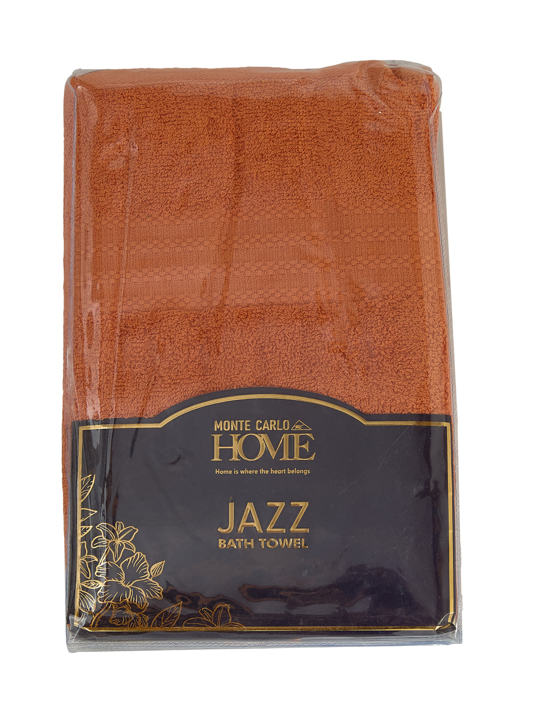 Essential Orange 100% Cotton Solid 380 GSM Bath Towel Jazz Small 1 Pc Pvc Pack