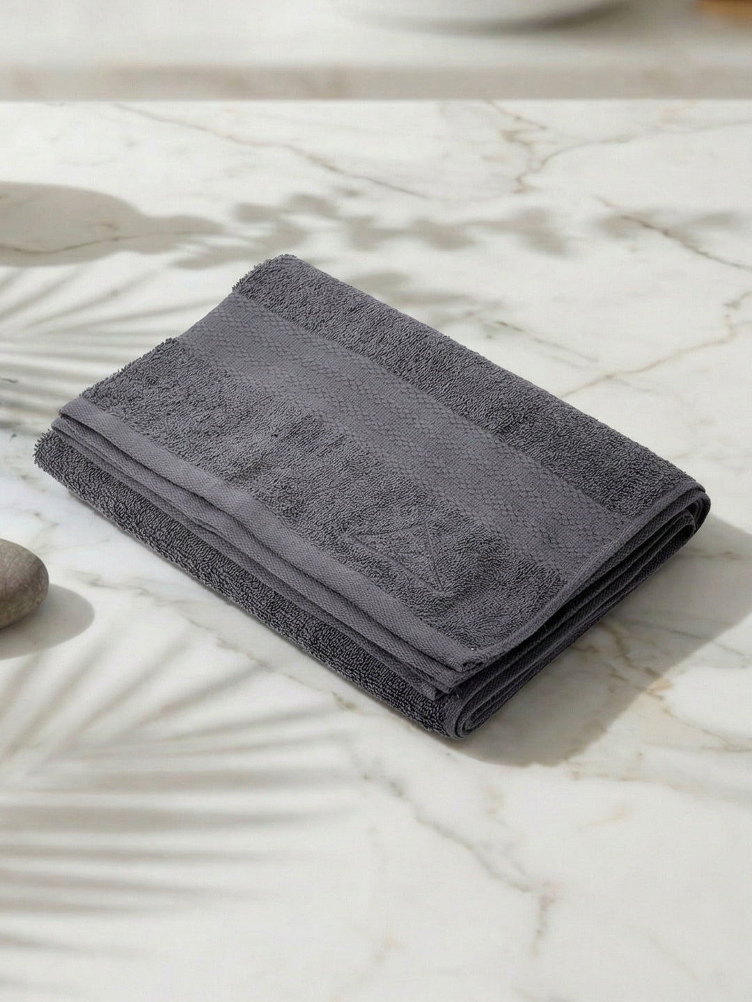 Essential Grey 100% Cotton Solid 380 GSM Bath Towel Jazz Small 1 Pc Pvc Pack