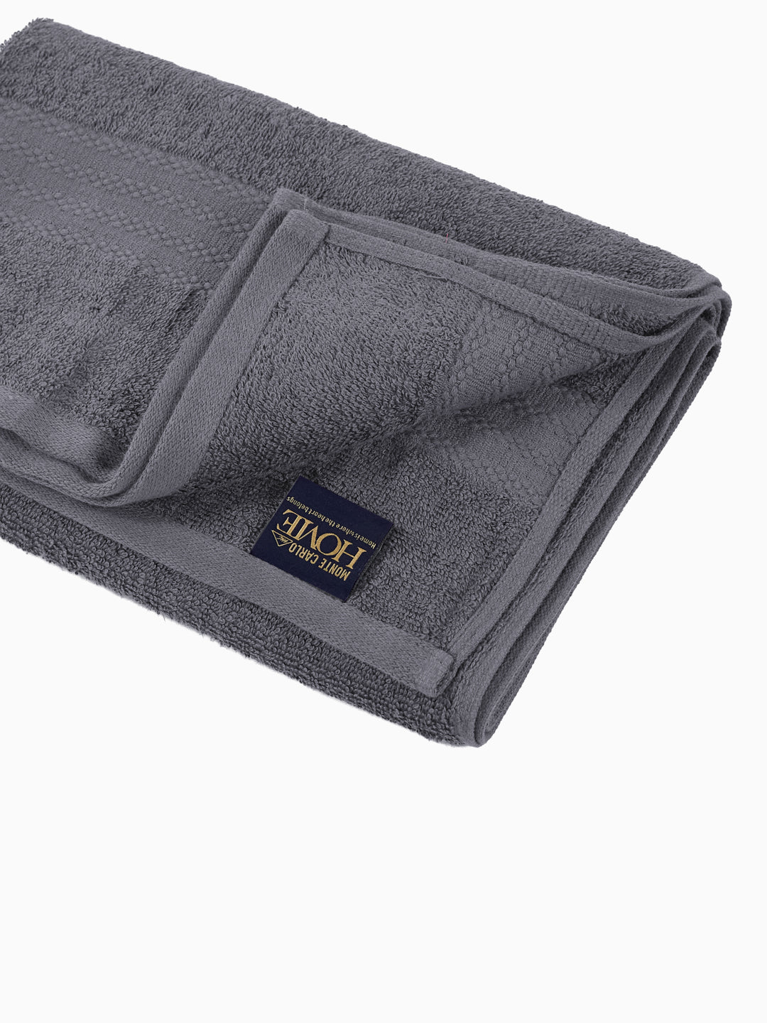 Essential Grey 100% Cotton Solid 380 GSM Bath Towel Jazz Small 1 Pc Pvc Pack
