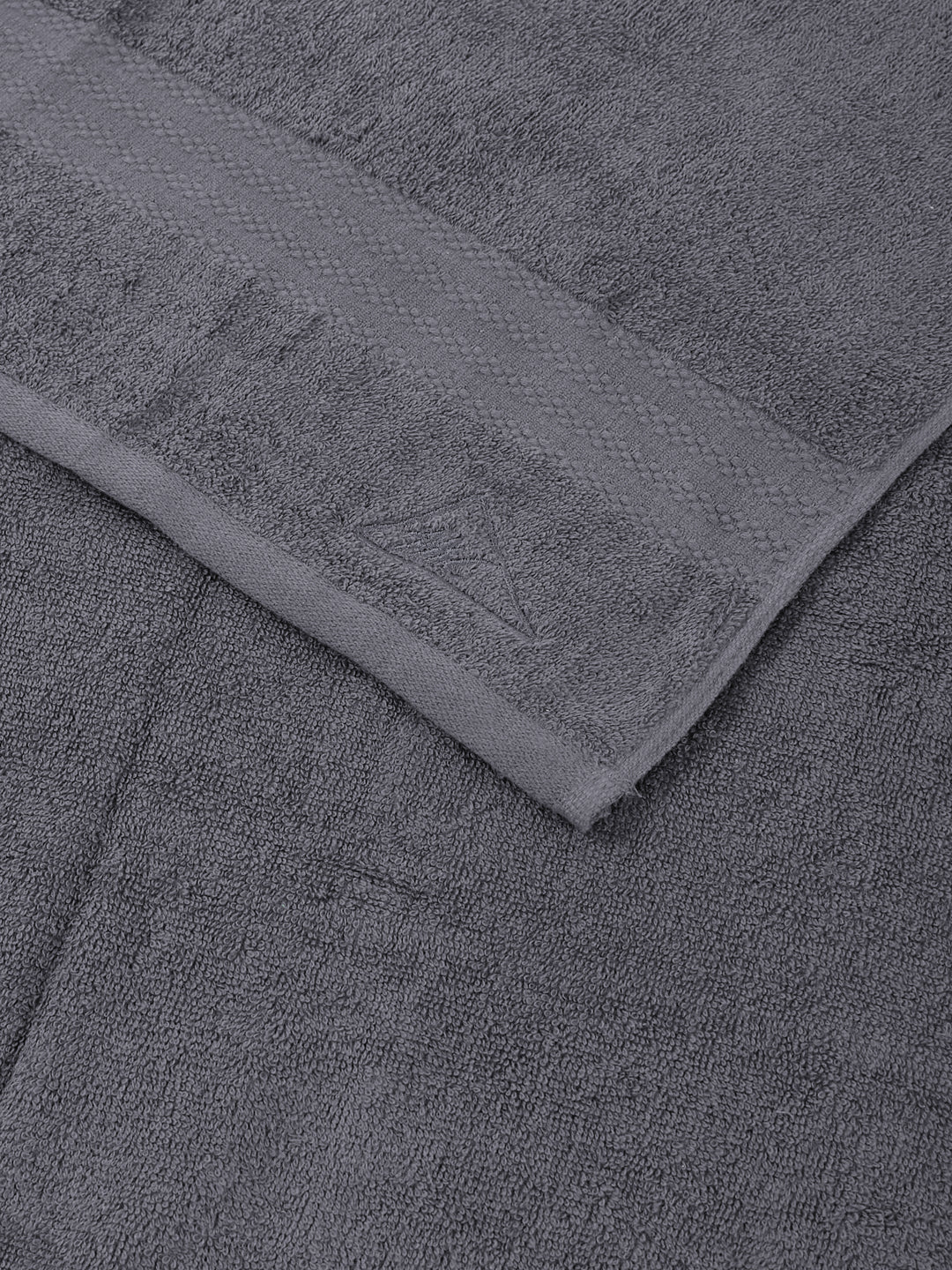 Essential Grey 100% Cotton Solid 380 GSM Bath Towel Jazz Small 1 Pc Pvc Pack