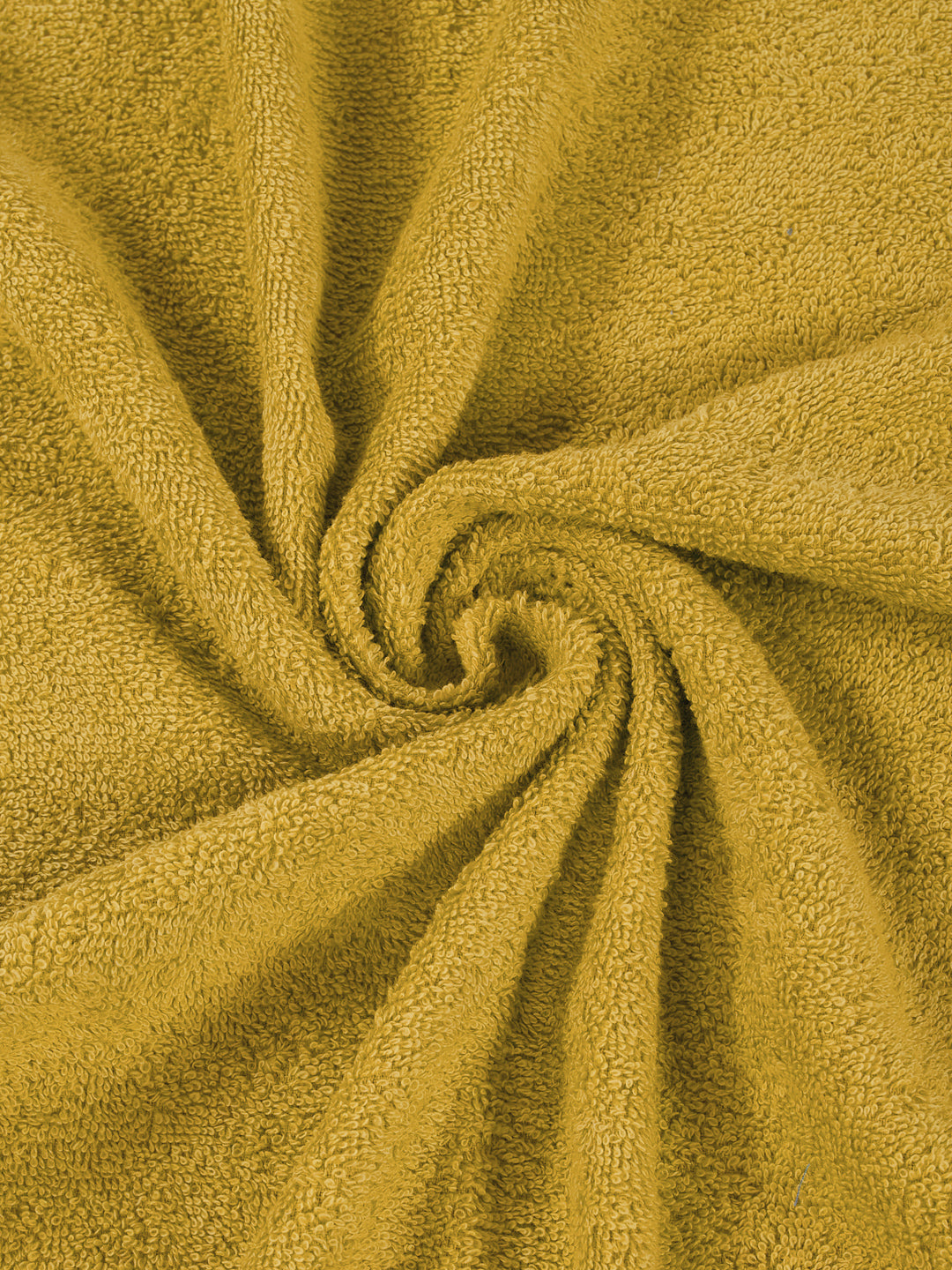 Essential Mustard Yellow 100% Cotton Solid 380 GSM Bath Towel Jazz Small 1 Pc Pvc Pack