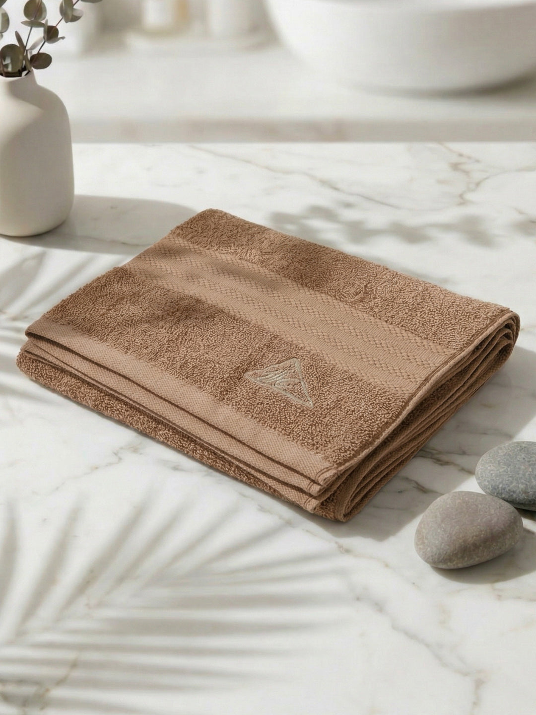 Essential Beige 100% Cotton Solid 380 GSM Bath Towel Jazz Small 1 Pc Pvc Pack
