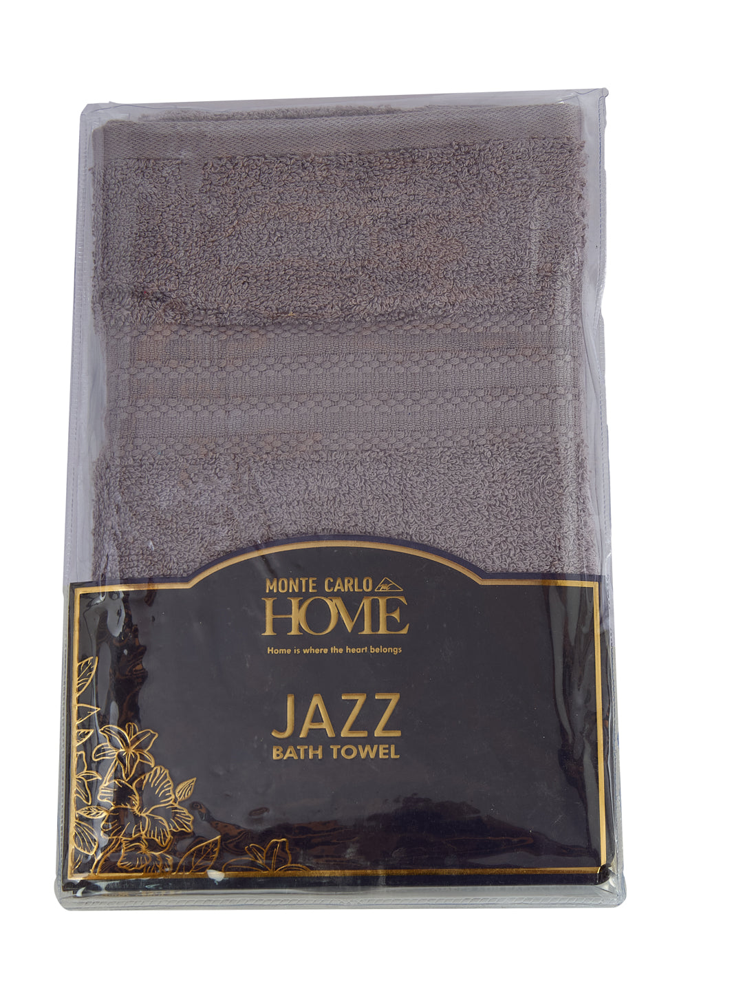 Essential Grey 100% Cotton Solid 380 GSM Bath Towel Jazz Small 1 Pc Pvc Pack
