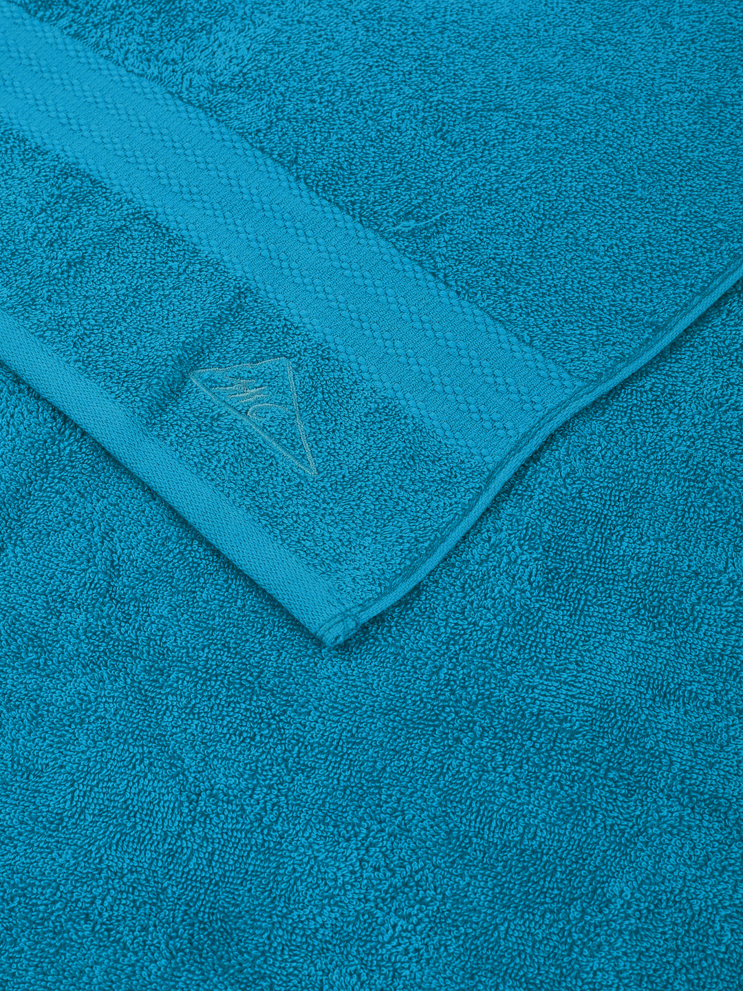Essential Peacock Blue 100% Cotton Solid 380 GSM Bath Towel Jazz Small 1 Pc Pvc Pack
