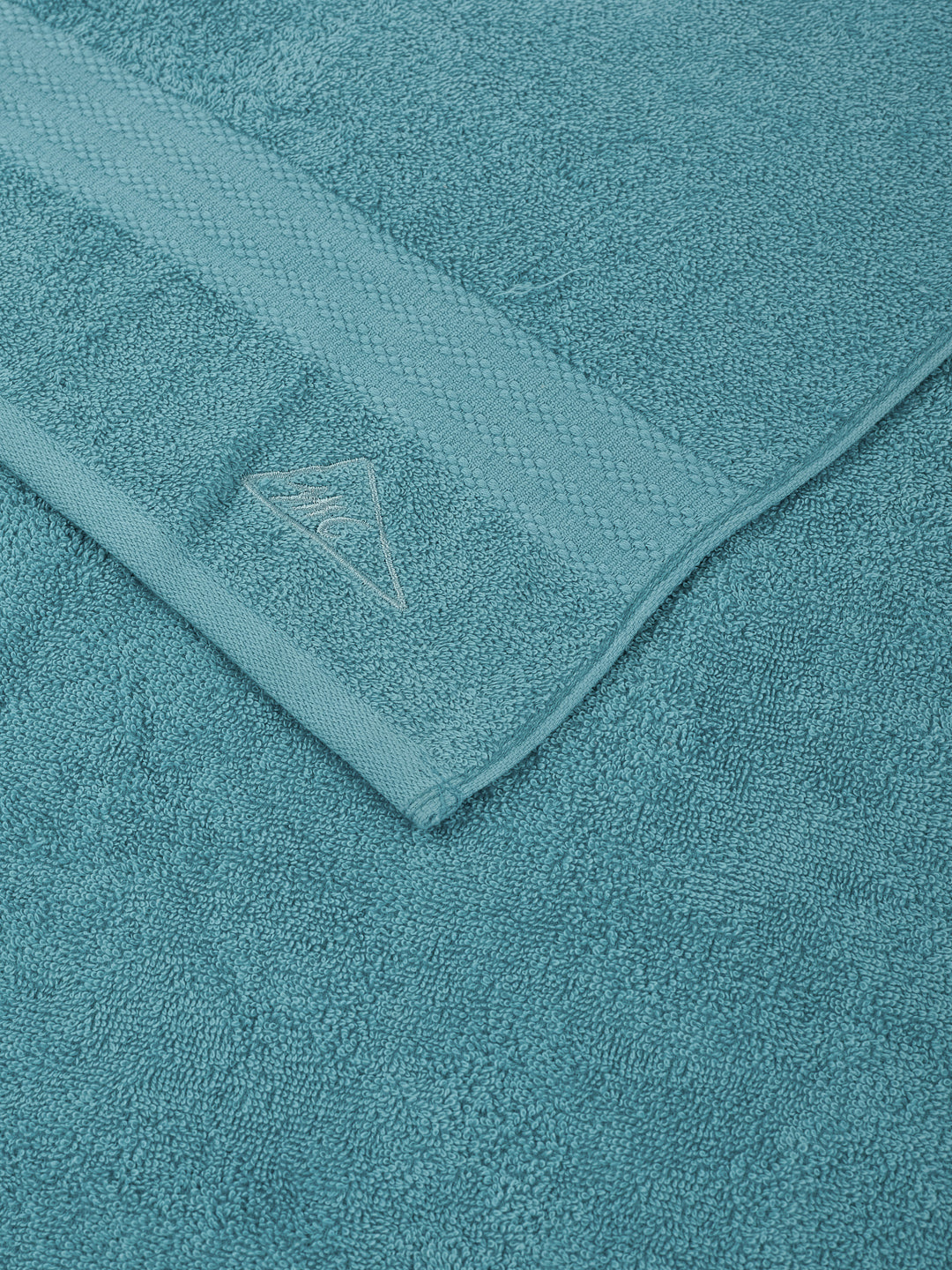 Essential Aqua Blue 100% Cotton Solid 380 GSM Bath Towel Jazz Small 1 Pc Pvc Pack