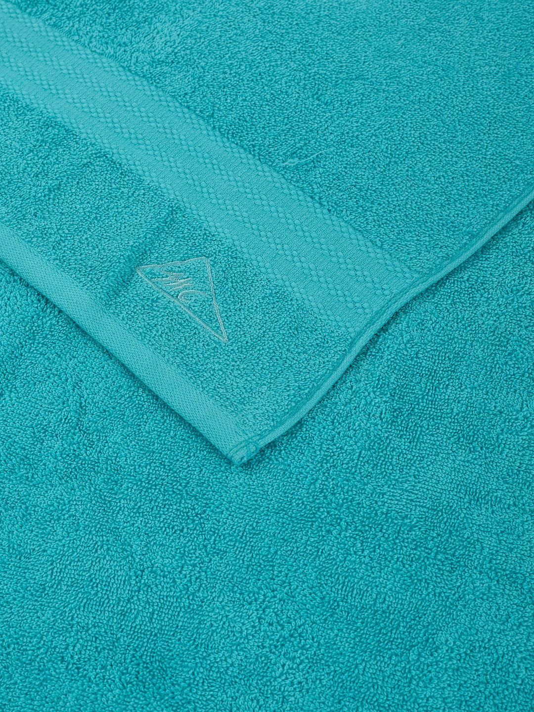 Essential Blue 100% Cotton Solid 380 GSM Bath Towel Jazz Small 1 Pc Pvc Pack