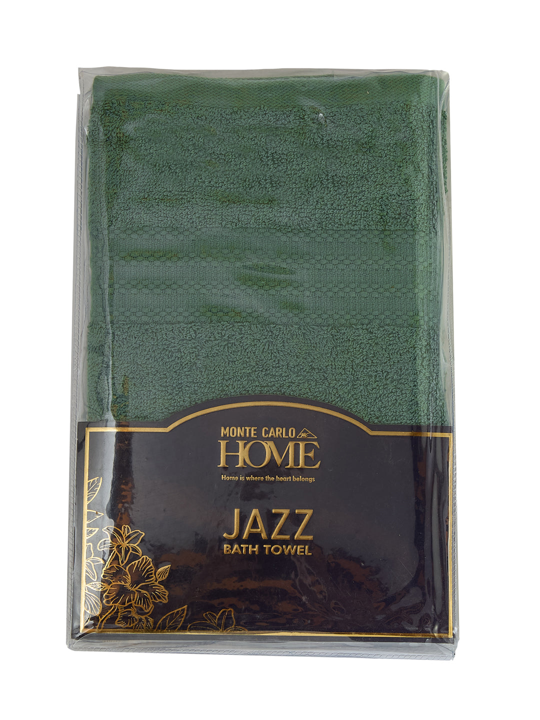 Essential Elm Green 100% Cotton Solid 380 GSM Bath Towel Jazz Small 1 Pc Pvc Pack