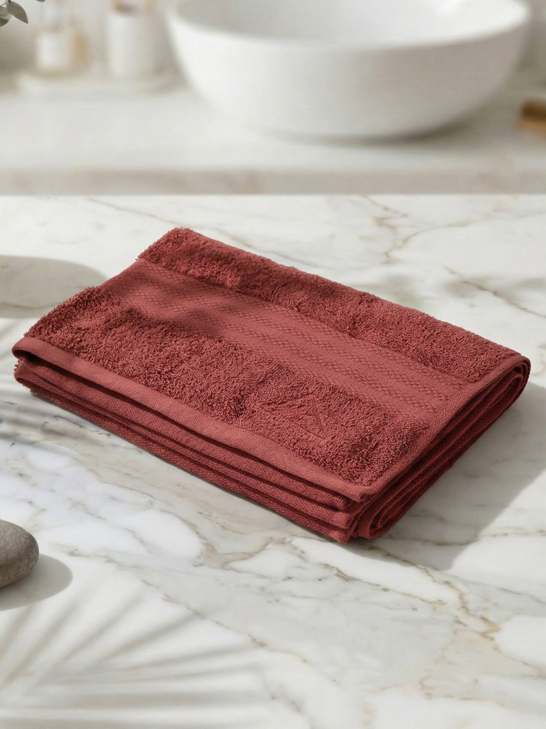 Essential Peach Pink 100% Cotton Solid 380 GSM Bath Towel Jazz Small 1 Pc Pvc Pack