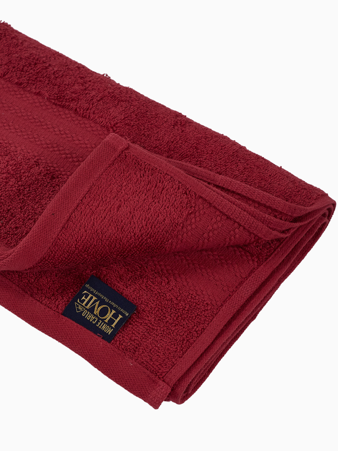 Essential Red 100% Cotton Solid 380 GSM Bath Towel Jazz Small 1 Pc Pvc Pack