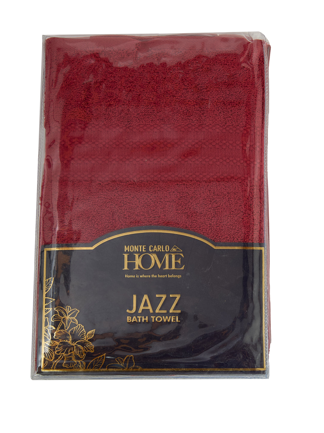 Essential Red 100% Cotton Solid 380 GSM Bath Towel Jazz Small 1 Pc Pvc Pack