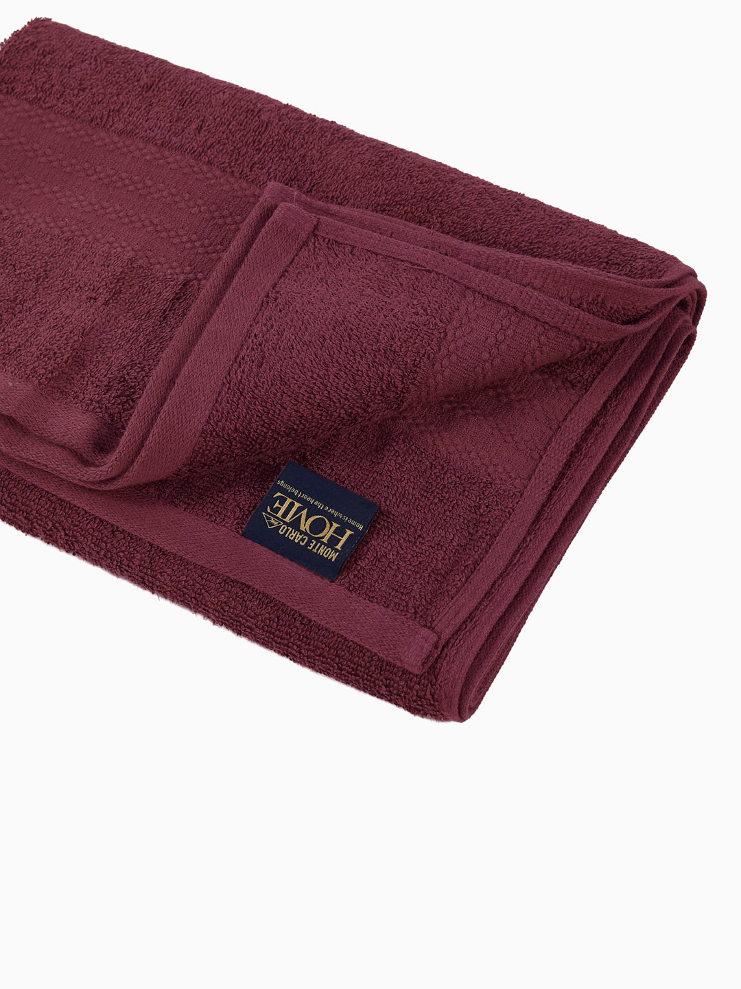 Essential Maroon 100% Cotton Solid 380 GSM Bath Towel Jazz Small 1 Pc Pvc Pack
