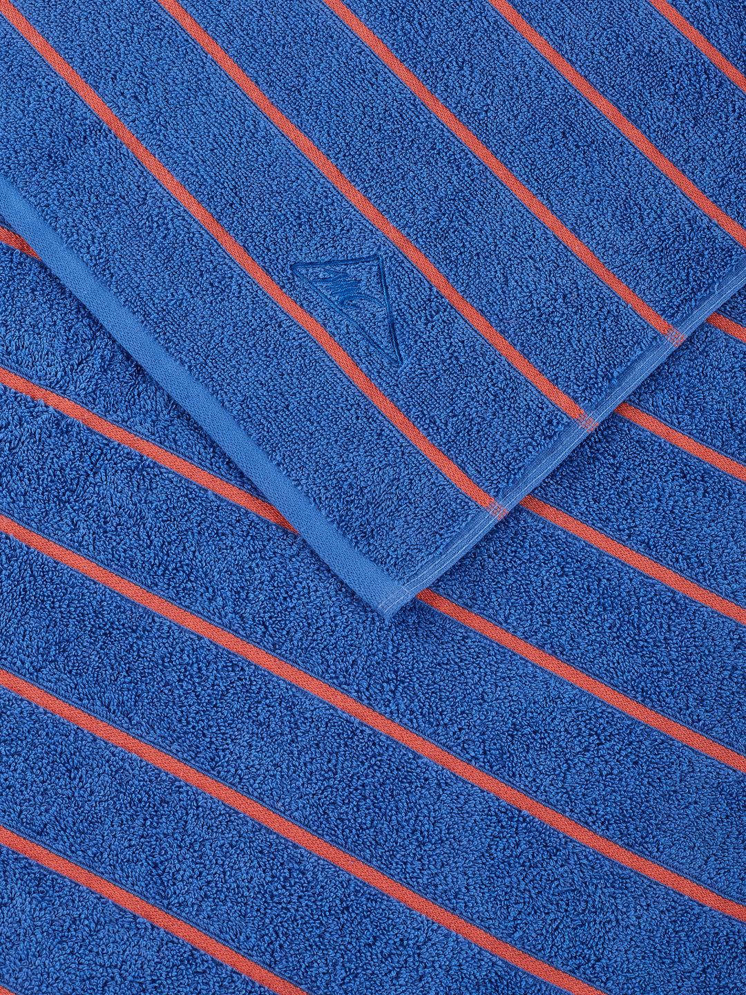 Orange & Blue 100% Cotton Solid 480 GSM Bath Towel King & Queen 2 Pc Set Gifting Box Pack