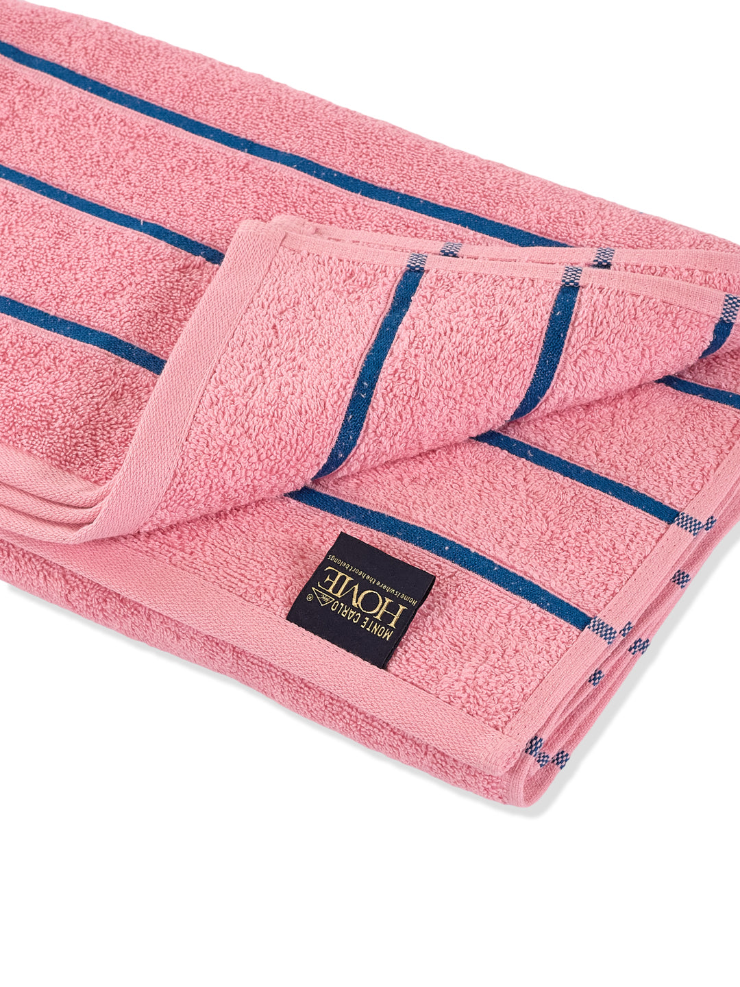 Blue & Dusty Pink 100% Cotton Solid 480 GSM Bath Towel King & Queen 2 Pc Set Gifting Box Pack