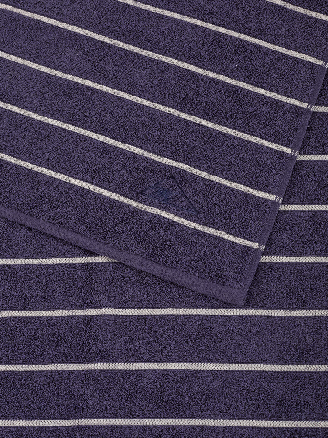 Navy Blue & Light Beige 100% Cotton Solid 480 GSM Bath Towel King & Queen 2 Pc Set Gifting Box Pack