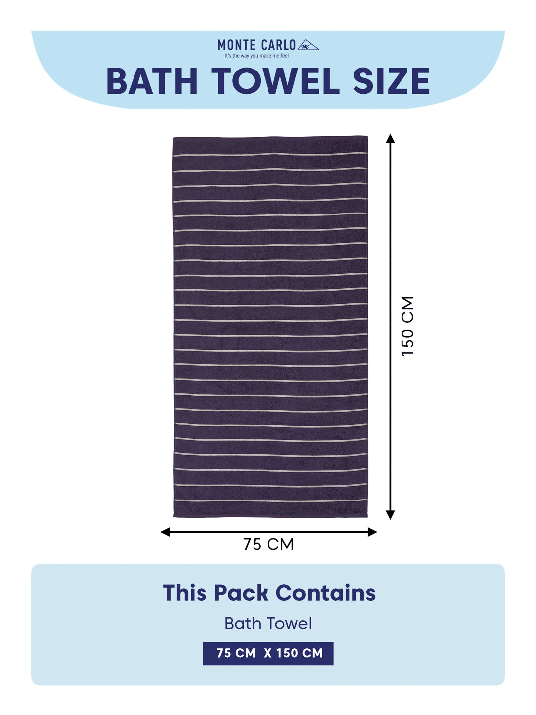 Navy Blue & Light Beige 100% Cotton Solid 480 GSM Bath Towel King & Queen 2 Pc Set Gifting Box Pack