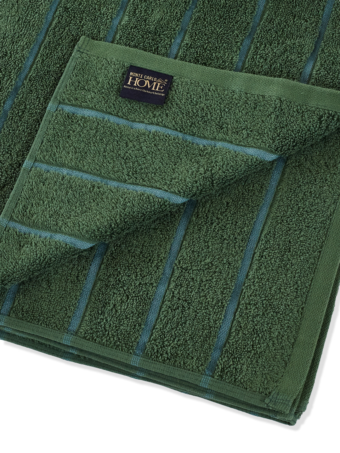 Dusty Blue & Green 100% Cotton Solid 480 GSM Bath Towel King & Queen 2 Pc Set Gifting Box Pack