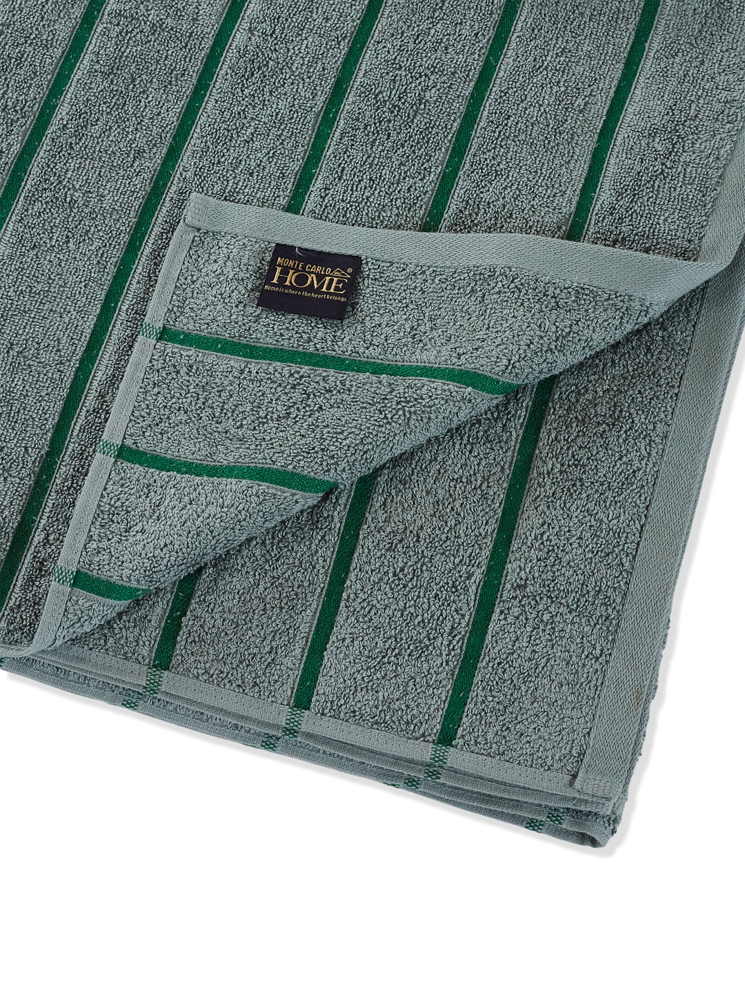 Dusty Blue & Green 100% Cotton Solid 480 GSM Bath Towel King & Queen 2 Pc Set Gifting Box Pack
