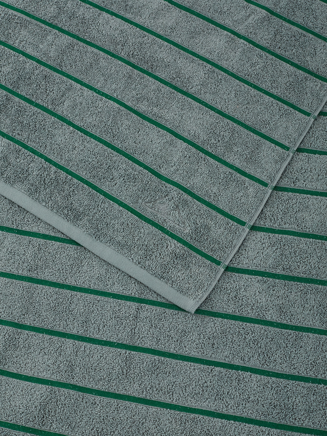 Dusty Blue & Green 100% Cotton Solid 480 GSM Bath Towel King & Queen 2 Pc Set Gifting Box Pack