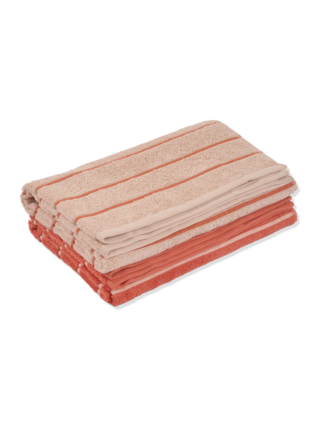 Dusty Brown & Light Brown 100% Cotton Solid 480 GSM Bath Towel King & Queen 2 Pc Set Gifting Box Pack