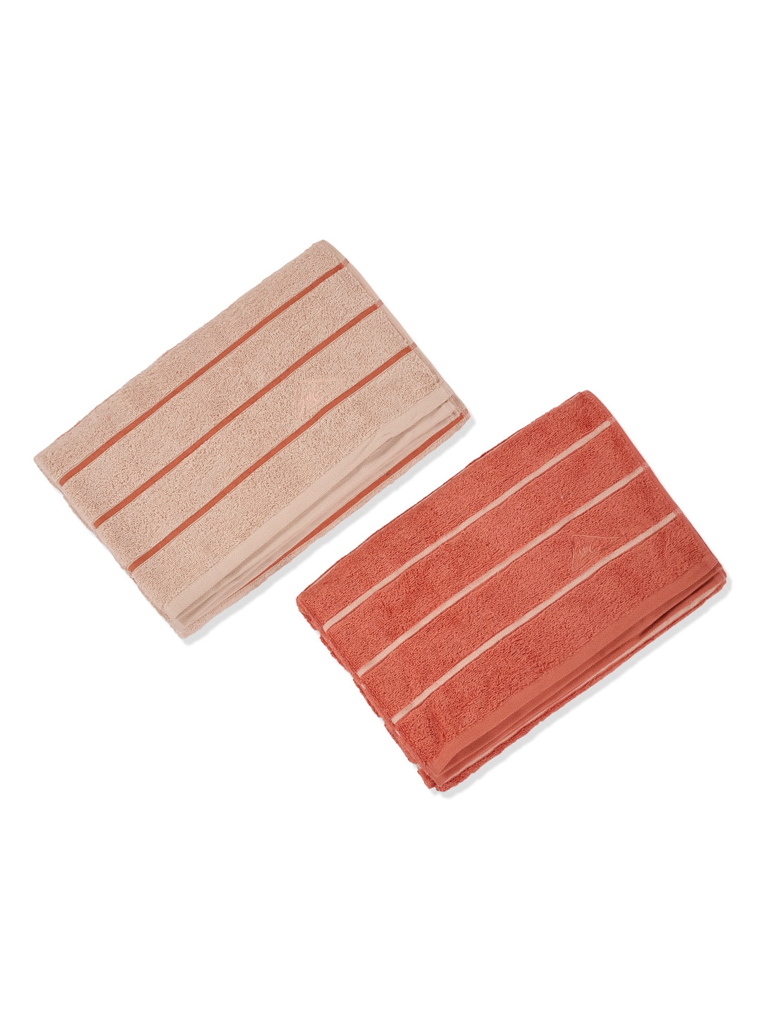 Dusty Brown & Light Brown 100% Cotton Solid 480 GSM Bath Towel King & Queen 2 Pc Set Gifting Box Pack
